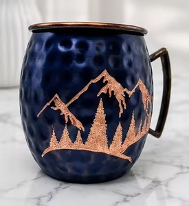 Best Quality Pure Copper Yellow Moscow Mule Mug with <b>Smooth</b> Handle for Party & Bar Use Metal Drinkware - Product Image 5