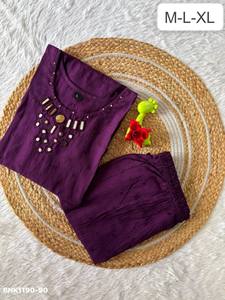 Meilleur fournisseur de tissus, dernière collection Vertigan avec travail de miroir, ensemble Kurti-Plazzo, exportateur de mode féminine de Surat. - Product Image 4