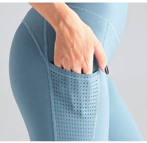 High Waist Solid Color Stretchy <b>Leggings</b> For Women Slim Fit Comfortable Yoga Pants Breathable Spandex <b>Nylon</b> Gym Wear Wholesale - Product Image 6
