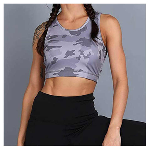 Sujetador Deportivo para Mujer, Transpirable, de Spandex/Nylon, con Logotipo Frontal, Soporte Medio, Push-Up, para Yoga y Fitness - ¡Oferta! - Product Image 4