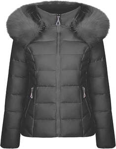 Chaqueta Bomber para Hombre con Cuello de Piel, Cierre de Cremallera, Tejido de Tela, Color Sólido, Otoño Invierno, Uso Casual, Corte Ajustado, Largo Regular - Product Image 6