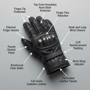 Premium Motorbike <b>Gloves</b> Reinforced Palm <b>Knuckle</b> Protection Flexible Riding Wear Ideal For Road Touring Commuting Racing <b>Gloves</b> - Product Image 5