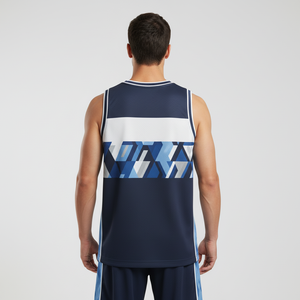 Maillot de basketball personnalisé pas cher, confortable, respirant, en Spandex/Polyester, sans manches, coupe athlétique, devant - Product Image 2