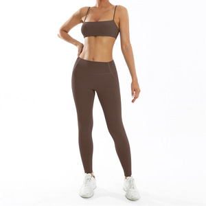 Wholesale Custom 2 Piece Gym Sports Active Wear Fitness Clothing Suit Quick Drying Sports Yoga Set Women - Product Image 2