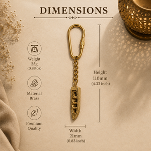 SHUBHAM Handmade Solid Brass Boat Keychain Vintage Mini Canoe <b>Key</b> <b>Ring</b> Decorative <b>Bag</b> Charm Gift - Product Image 6