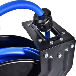 Carrete de manguera de aire retráctil de 3/8" x 50 pies para montaje en pared, de acero resistente, con rebobinado automático por resorte, 300 PSI, para taller GAPGAR013 - Product Image 3