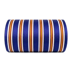 Rouleau de tissu tissé en PP recyclé, motif rayé écologique, matériau durable pour sacs de courses, sacs fourre-tout, emballages - Product Image 1