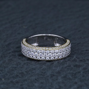 Bague Éternité en Diamant de Laboratoire, Bague de Mariage en Argent 925 pour Femme, Bague de Promesse Empilable, Bijoux de Mariée, Bague Minimaliste - Product Image 1