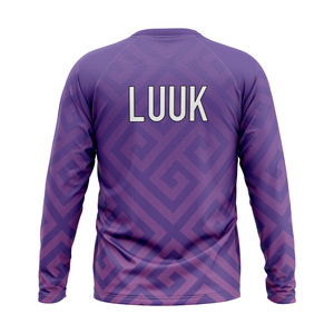 เสื้อรัดกล้ามเนื้อแขนยาวสำหรับผู้ชาย เสื้อกีฬาแบบกำหนดเองสำหรับ MMA มวยปล้ำ วิ่ง ออกกำลังกาย แห้งเร็ว รับผลิตแบบ OEM ODM - Product Image 2