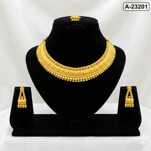 MOLL JEWELLERS Ensemble Collier et Boucles d'Oreilles Floraux en Alliage de Zinc Plaqué Or 24K Tendance avec Zircon, Cadeau Certifié pour Femme, Fiançailles et Mariage - Product Image 4