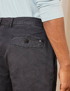 Pantalones Cortos Bermuda de Algodón Oxford para Hombre, Color Sólido, Cintura Media, Cierre de Botones, Estilo Casual con Bolsillos, Tejido Transpirable - Product Image 6