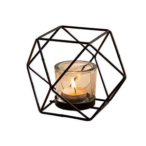 Porte-bougie en métal durable fait à la main, moderne et élégant, pour la maison, le salon, le bureau, les mariages, les fêtes, Noël, porte-bougie à la lumière vacillante - Product Image 1