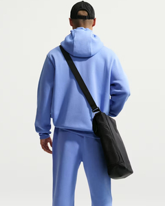 Sweat-shirt à capuche bleu pour homme, coupe ample, en molleton de coton, décontracté, avec poche avant, pour l'automne - Product Image 2