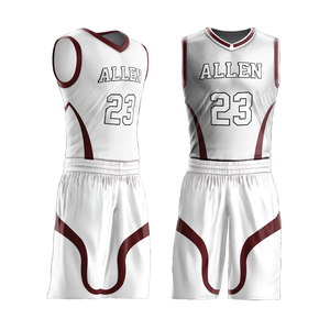 Ensemble d'uniformes de basketball de haute qualité, prix abordable, dernier design, en polyester, taille junior. - Product Image 2