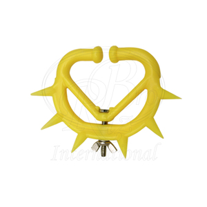 Dispositivo de Destete para Terneros Medianos, de Plástico Amarillo Reutilizable, Certificado ISO y CE, Duradero y Anti-Succión, para Ganado - Product Image 1