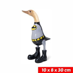 Figurine en bois Batman Duck peinte à la main, objet de collection 10x8x30 cm - Product Image 4