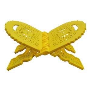 Rehal Yellow - Soporte Plegable de Plástico para Libros Sagrados de 15 Pulgadas (Amarillo), Decorativo y Duradero, Ideal para el Corán, la Gita, la Biblia - Product Image 1