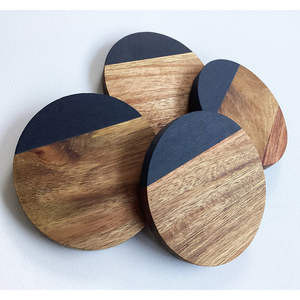 Modern Artisan Marble Round <b>Drink</b> <b>Coasters</b> Eco-Friendly Durable Natural Stone Crafted Cut Technique Washable Promotional Use - Product Image 1