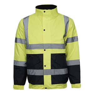 Nueva Chaqueta Cortavientos Reflectante de Seguridad de Alta Visibilidad, Transpirable, Resistente a Ácidos, Impermeable, con Bolsillos, para Trabajo - Product Image 1