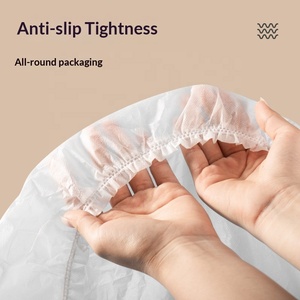 일회용 맞춤형 4피스 침대 시트 세트 여행 호텔 침구 더블 사이즈 두꺼운 방오 방진 매트리스 - Product Image 4