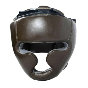 Protector de Cabeza de Boxeo de Cuero Personalizado con Cordones, Protección Facial Completa, Resistente, de Primera Calidad, Antideslizante, Unisex - Product Image 1