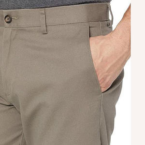 Pantalon Chino Homme Luxe Personnalisé avec Logo, Taille Mi-Haute, Respirant, Mélange de Coton, Devant Plat, Coupe Slim Moderne, Idéal Sport et Plein Air - Product Image 4