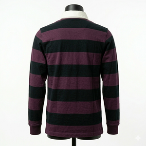 Polo de rugby en molleton de coton premium avec broderie appliquée, manches longues, épais, pour hommes, personnalisable OEM ODM, vente en gros - Product Image 5