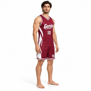 Ensemble de maillot et short de basketball athlétique pour hommes, léger, respirant, pour l'entraînement en équipe, les matchs et les compétitions - Product Image 3