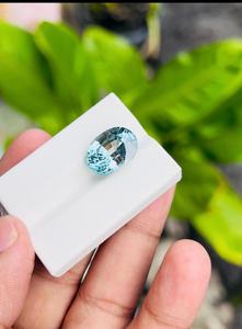Piedras sueltas de circonita azul natural de Camboya, forma ovalada, para la fabricación de joyas, anillos, colgantes, pendientes, alta calidad. - Product Image 2