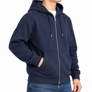 Sweats à capuche zippés unisexe 450 GSM, style streetwear, vente en gros pour les boutiques de détail et les marques personnalisées - Product Image 4