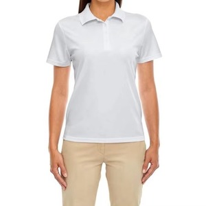 Camiseta Polo Blanca de Algodón para Mujer, Manga Corta, Color Sólido, Corte Regular Informal, Tejido Oxford Transpirable, Corte Regular, OEM - Product Image 5