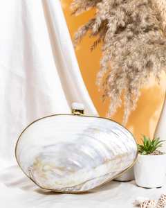 กระเป๋าคลัทช์เปลือกหอยมุกทำมือสำหรับเจ้าสาว - Product Image 6