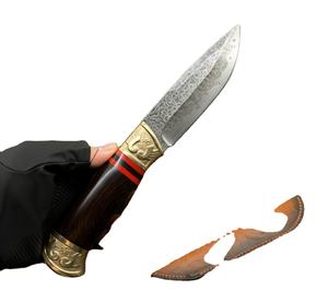 Couteau de camping portable OEM personnalisable en acier inoxydable à lame droite, manche en plastique, lame forgée haute dureté - Product Image 1