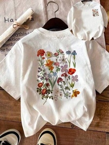 T-shirt d'été pour femme en toile brodée à la main, style coq, blanc pur, avec sequins dorés, patchwork, qualité supérieure - Product Image 1