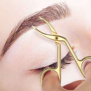 Pincettes à sourcils en acier inoxydable, 3 pièces, pincettes à pointe incurvée de luxe, épilateur réutilisable, pincettes durables faites à la main - Product Image 3