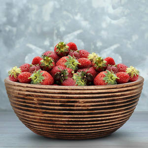 ชามผลไม้ไม้มะม่วงสำหรับตกแต่งบ้านของขวัญคริสต์มาสดีไซน์โบราณชามตกแต่งรูปทรงไม้ - Product Image 5