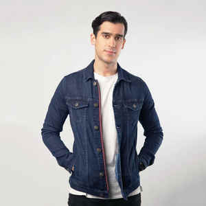 Veste en jean boutonnée pour homme, design personnalisé, robuste, classique, à manches longues - Product Image 1