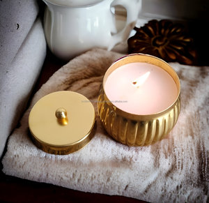 BULK Price Gold Designed Jar Candle With Lid - Product Image 5