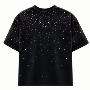 Camisetas de Verano para Hombre OEM AGNI INDUSTRY, Manga Corta, con Pedrería, 100% Algodón, Corte Holgado, Diseño de Puntos, Estilo Urbano - Product Image 6