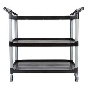3-Tier Stainless Steel Food <b>Trolley</b> Durable Black Kitchen Utility Cart Lockable <b>Wheels</b> for Serving <b>Storage</b> Kitchen Islands Carts - Product Image 5