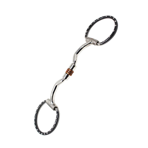 Mors de cheval en acier inoxydable avec joint à rouleaux en cuivre, mors de bridon équestre, mors de cheval avec cuivre - Product Image 6