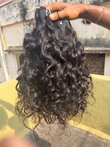 Extensions de cheveux humains vierges Remy 100% naturels, non traités, de l'Inde du Sud, bouclés profonds, de haute qualité, 18 pouces, double trame machine - Product Image 4