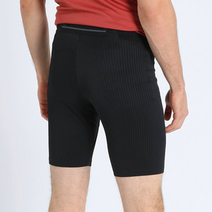 High Quality Eco-Friendly Wholesale 100% Cotton Breathable Casual Gym Custom Men's Biker Shorts Zipper Fly Solid Elastic Waist - Product Image 3