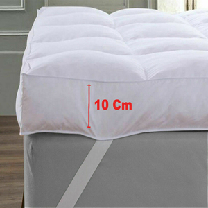 Protector de Colchón Acolchado Blanco de Poliéster Lavable para Uso Doméstico en Todas las Estaciones con Diseño Sólido - Product Image 5