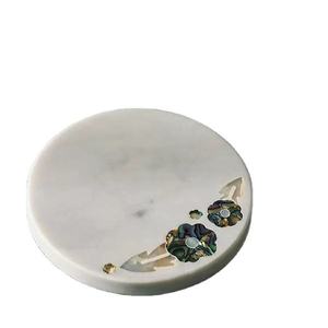 Wholesale Dragonfly Brass Inlay Marble <b>Coasters</b> Handcrafted <b>Drink</b> <b>Coasters</b> Luxury Bar Accessories Set Decorative <b>Coasters</b> - Product Image 3