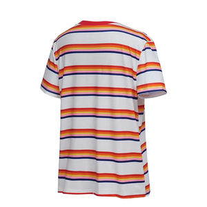 เสื้อยืดลายทางผ้าคอตตอนหนา ทรงบ็อกซี่ สตรีทแวร์ผู้ชาย คุณภาพพรีเมียม ผ้าหนา รับผลิตแบรนด์ส่วนตัว พร้อมส่ง - Product Image 3