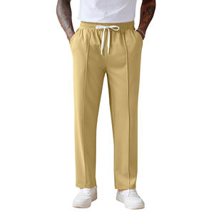 Pantalones de Hombre Casuales al por Mayor, Corte Slim Fit, Color Sólido, Diseño Recto, Antiarrugas, Estilo Plano, Largos - Product Image 2
