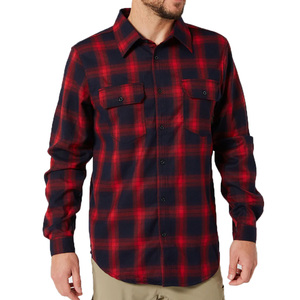 Chemise-veste décontractée en flanelle brossée à carreaux, teinte en fil épais, pour homme, personnalisable, vente en gros 2026 - Product Image 3