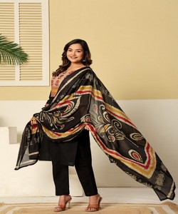 สินค้ามาใหม่ ชุดเสื้อผ้าฝ้ายพิมพ์ลายดิจิตอล DHABU พร้อมผ้าคลุมไหล่ มีสินค้าในสต็อก ชุดทำงานผู้หญิง แห้งเร็ว ราคาขายส่ง สไตล์ชาติพันธุ์ - Product Image 2