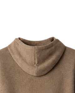 Sudadera con Capucha Marrón para Mujer, de Algodón y Felpa, con Logotipo Minimalista, Estilo Casual Urbano, Fabricante OEM, Venta al Por Mayor - Product Image 6